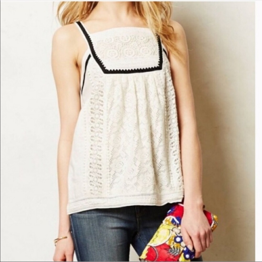 Akemi Kin Anthropologie Crochet Tank Top